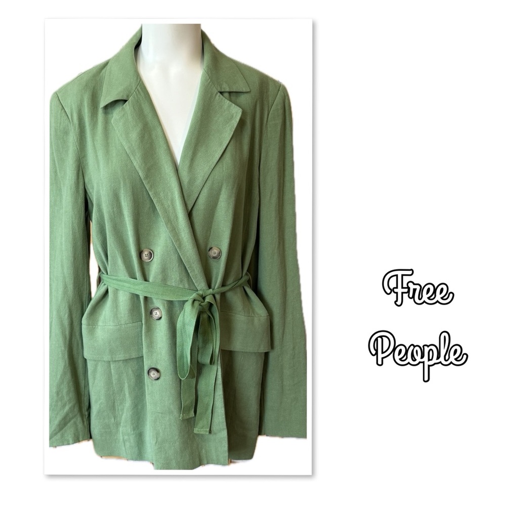 Free People Sage Olivia Linen Blazer - Picture 2 of 13